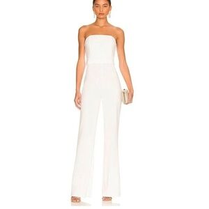 Alice + Olivia NWT Size 4 Lavera Jumpsuit in Off White Bridal *see notes*